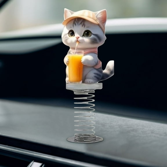 Shy Kitty Bobble,Cute 2D Acrylic Cat Bobbleheads,Shaking Cat Decor for car Dashboard,Fun Bouncing Shaking Dashboard Decor,for Dashboard Desktop Home,Great Gift for Cat Lovers
