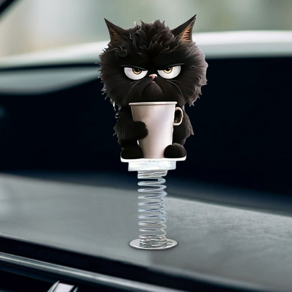 Shy Kitty Bobble,Cute 2D Acrylic Cat Bobbleheads,Shaking Cat Decor for car Dashboard,Fun Bouncing Shaking Dashboard Decor,for Dashboard Desktop Home,Great Gift for Cat Lovers