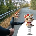 thumbnail image 1 of Shy Kitty Bobble, Miniature Cat Figurine Statue, Cute Cats Bobblehead with Spring, 2D Flat Acrylic Shaking Cats Decoration, Pretty Car Accessories for Car Dashboards Office Home, 1 of 4