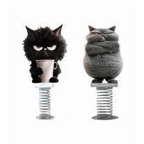 Shy Kitty Bobblehead, Cute Cat Dashboard Figurine 2D Acrylic Wobble Toy Car Decor Office Desk Shelf Ornament Funny Cartoon Kitten Collectible Gift For Cat Lovers Unique Decoration C D