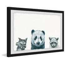 Shy Trio Framed Painting Art Print, 12.00" x 1.50"