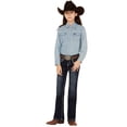 thumbnail image 1 of Shyanne Girls' Little  Dark Wash Rhinestone Embroidered Bootcut Jeans Blue 10 REG, 1 of 4
