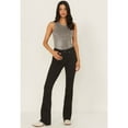 thumbnail image 1 of Shyanne Women's Aria Mid Rise Bootcut Super Stretch Denim Jeans Black 33W x 36L, 1 of 4