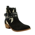 thumbnail image 1 of Shyanne Women's Bess Cow Print Western Booties Round Toe Black 8 M  US, 1 of 7