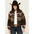 thumbnail image 1 of Shyanne Women's Buffalo Print Snap Sherpa Jacket - SRFA24SW1-CHBN Medium  US, 1 of 4
