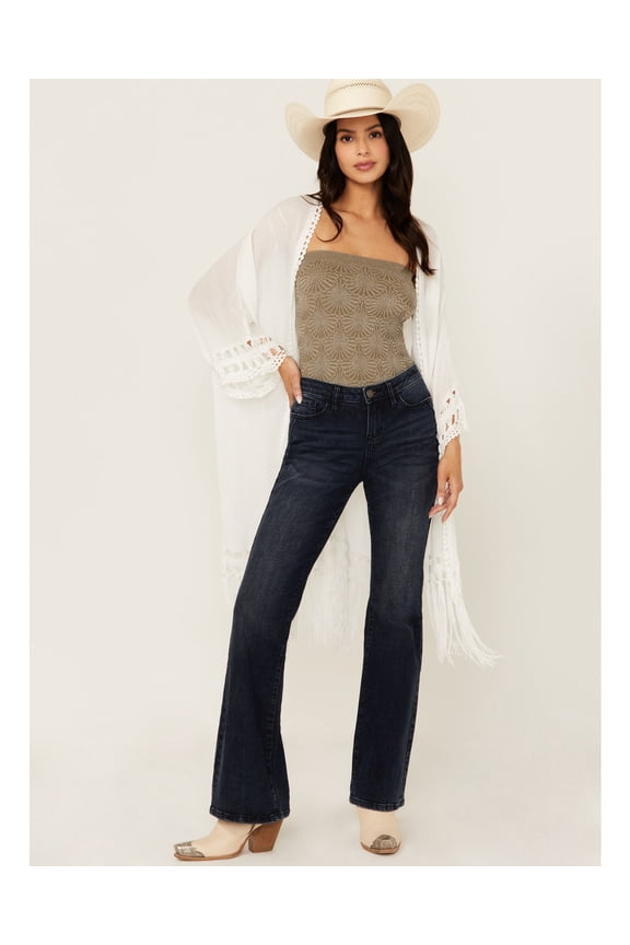 Women's Crochet Fringe Kimono - SWSU24V79-CRM S/M US