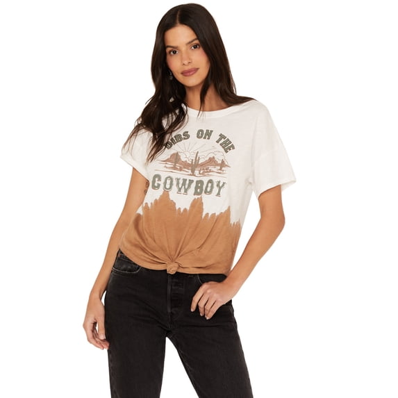 Shyanne Women's Dip Dye Graphic Tie Front Tee - SWSU23K74 US