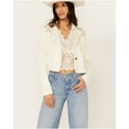 thumbnail image 1 of Shyanne Women's Embellished Fringe Faux Suede Blazer - SWSP24O34-CRM   US, 1 of 4