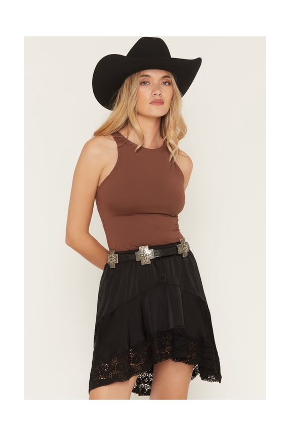 Women's Esme Cross Concho Belt - SASP25BT3-BLK