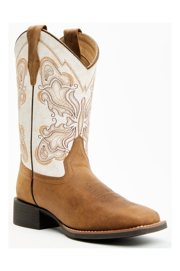 Women's Soltice&Trade; Flynn Western Boot Broad Square Toe Cream 8 M US