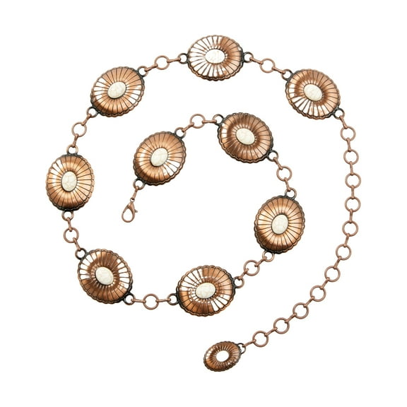 Shyanne Women's Howlite Concho Link Belt Sage