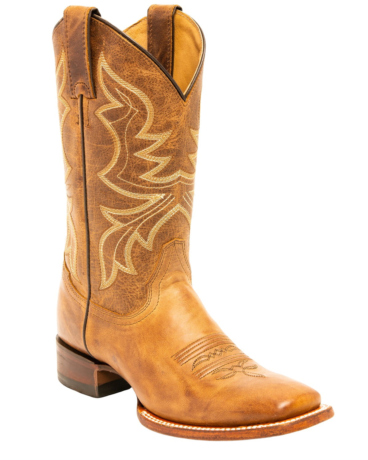 Shyanne Women's Jeannie Cowboy Boot Broad Square Toe Brown - Walmart.com