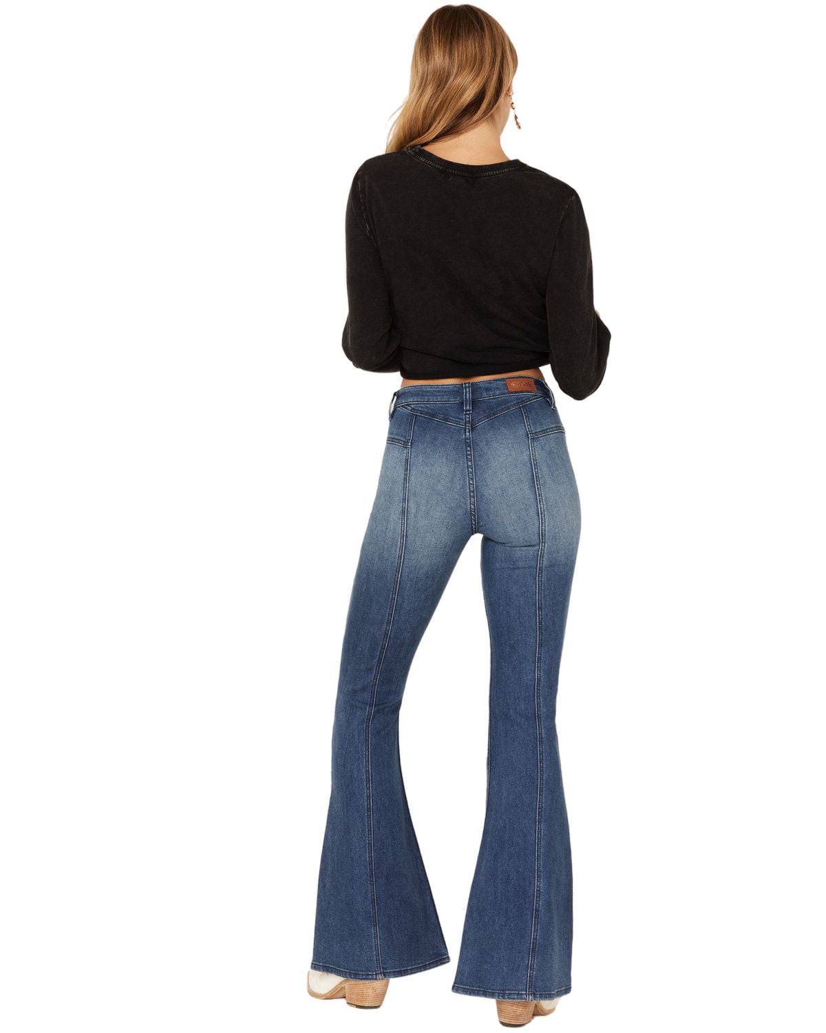 【PORTERNA】Lead washing flared jeans Shyanne-Women-s-Medium-Wash-