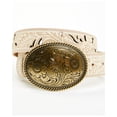 thumbnail image 1 of Shyanne Women's Nellie Tooled Cutout Oval Buckle Belt - SASU24BT1-CRM, 1 of 2