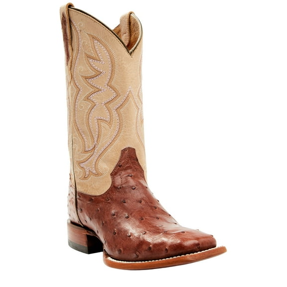 Shyanne Women's Olivia Exotic Ostrich Quill Western Boot Broad Square Toe - BESWFA22L5 7.5 M  US