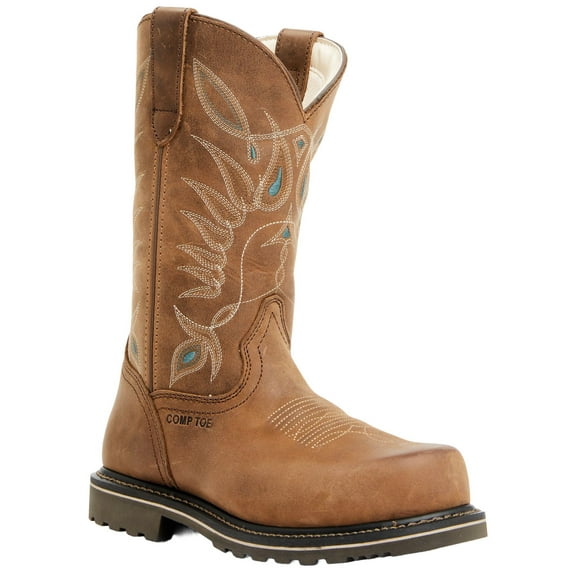 Shyanne Women's Pull-On Western Work Boot Composite Toe - BSWC0R0W19 9 M  US
