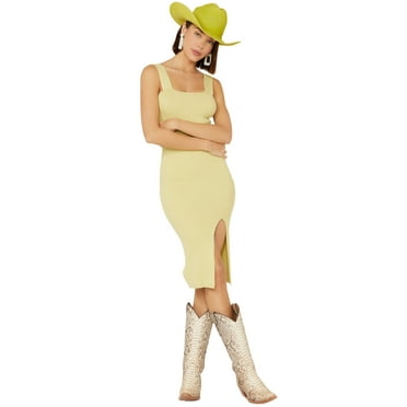 Shyanne Women's Ribbed Sweater Knit Midi Bodycon Dress Green XX-  US