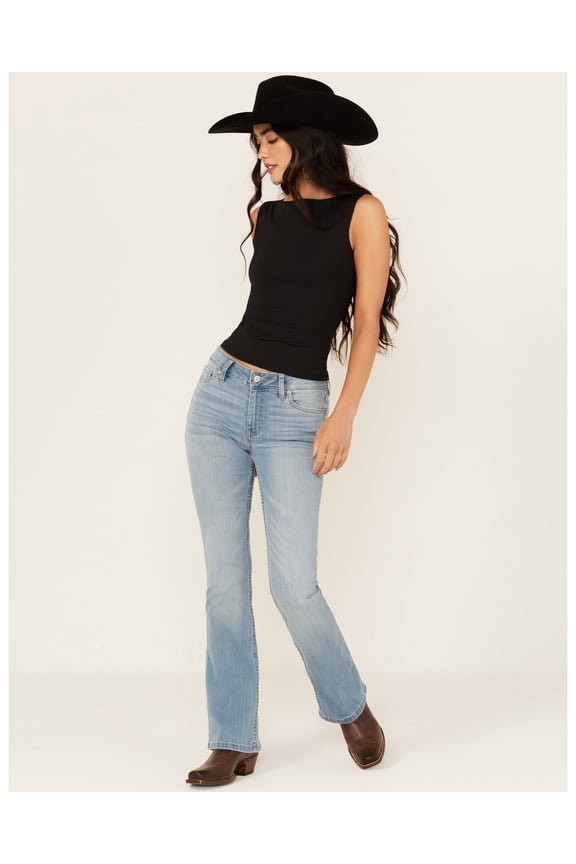 Women's Women'S Aria Medium Rise Bootcut Super Stretch Denim Jeans - SWFA24J82-LTW 27W x 36L
