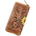 thumbnail image 1 of Shyanne Women's Sunflower Tooled Leather Wallet - SASU23WT3 One Size, 1 of 3