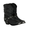 thumbnail image 1 of Shyanne Women's Tammye Slouch Harness Fashion Boot Round Toe - SH1131A BLK 7 M  US, 1 of 7