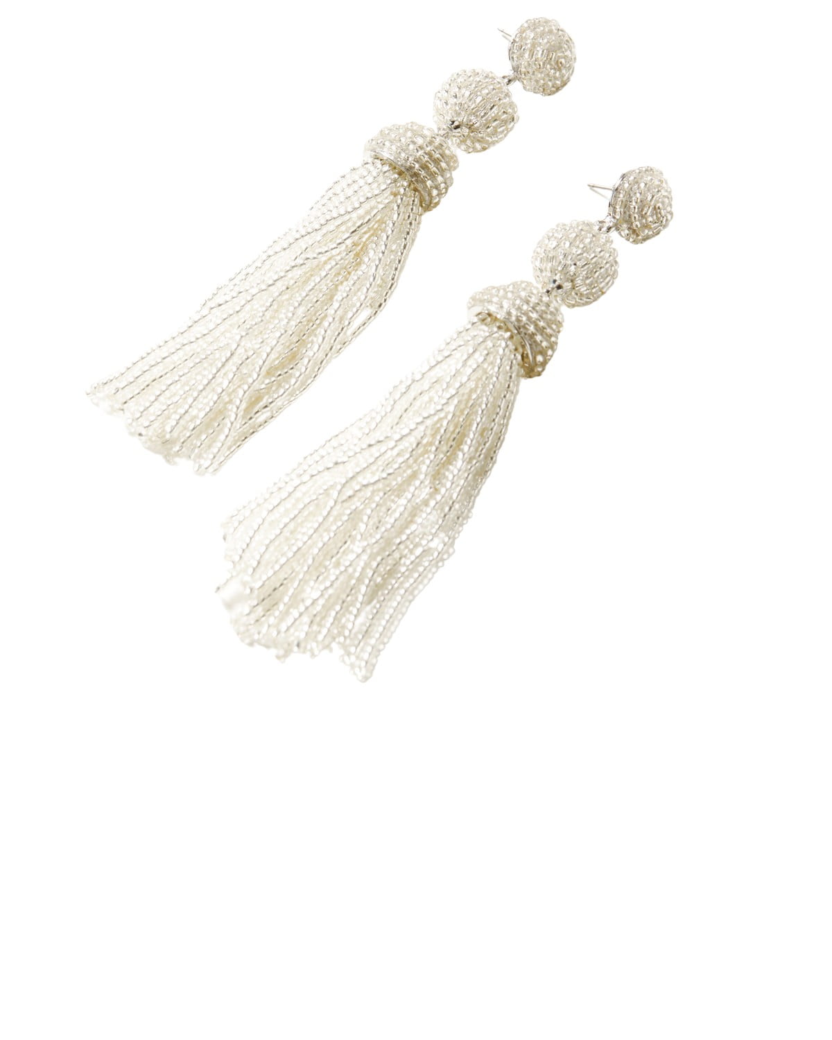Shyanne Women s Three Tier Beaded Tassel Earrings Silver One Size