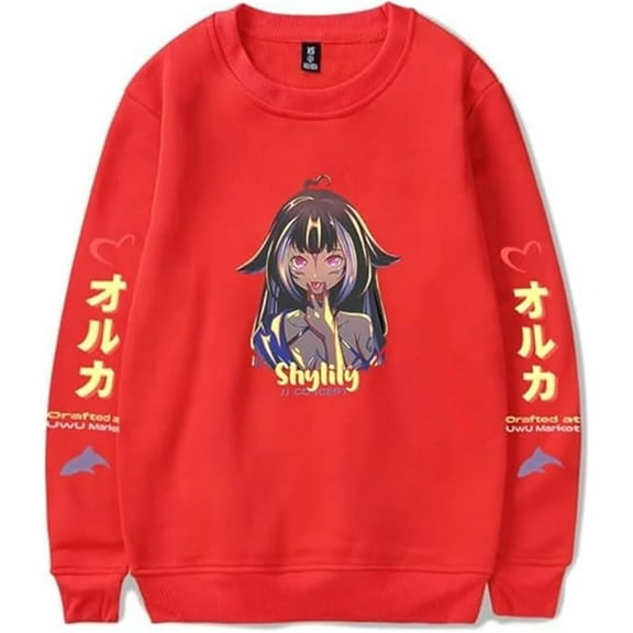 Shylily Merch Long Sleeve Unisex Cute Crewneck Sweatshirt Fashion Pullover Casual Wear