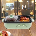 thumbnail image 1 of Shzicmy 1300W Electric Hot Pot with Grill Area, Dual Temperature Control, Tabletop 2-in-1 Multi-purpose Hot Pot for 1-3 Persons 110V, 1 of 10