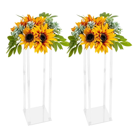 Shzicmy 2Pcs Column Acrylic Flower Plant Stand for Wedding Party Table Centerpiece Home Decor