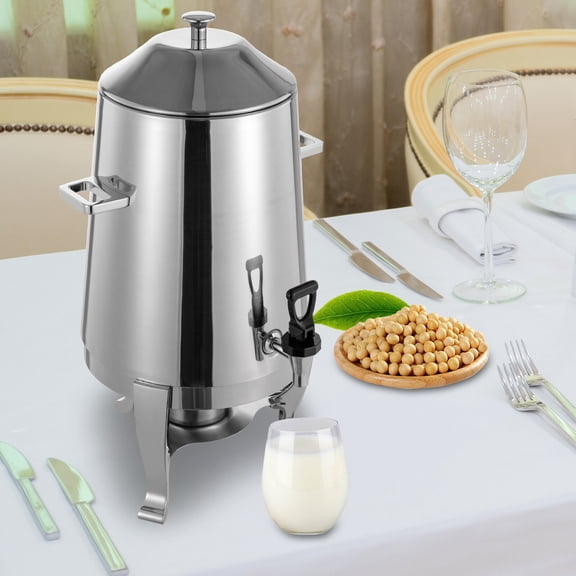 Shzicmy 400W Coffee Urn With Fuel Holder, 13L/3.43Gal Stainless Steel Beverage Dispensers, Tea Water Coffee