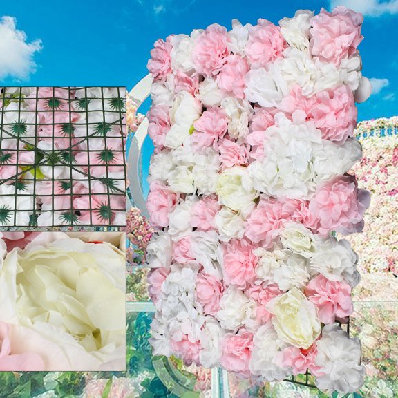 Shzicmy 6* Artificial Flower Wall Hydrangea Panel Bouquet Wedding Party Home Decor