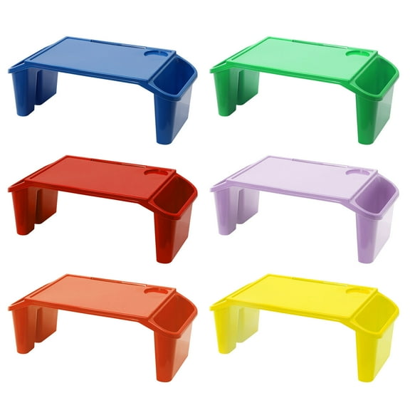 Shzicmy 6 Pcs Kids Lap Desk Tray Set - Multi-Functional Rectangular Design