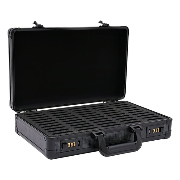 Shzicmy Aluminum Frame Storage Box Case Compartments For 50 Coin Slabs Coins Holders NEW