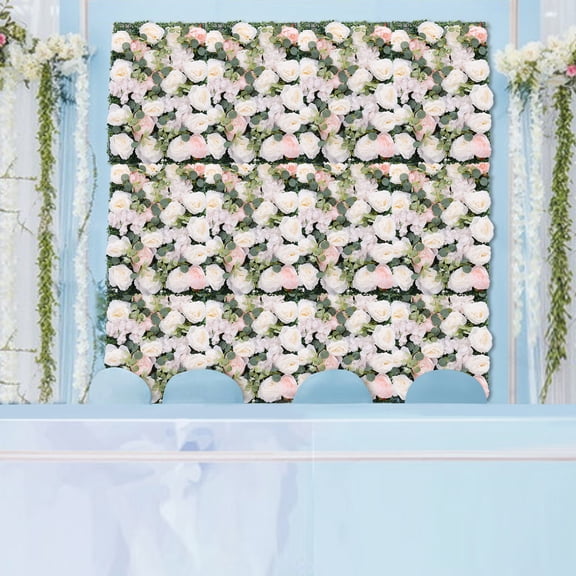 Shzicmy Faux Flower Panel Floral Backdrop for Photography Buildings Clothing Stores