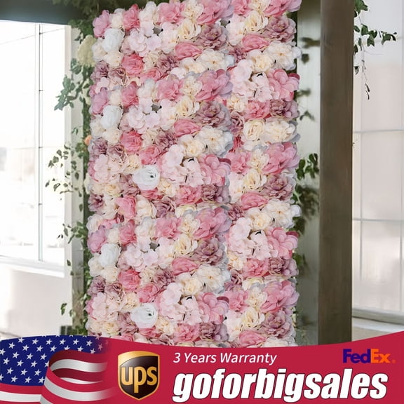 Shzicmy Flower Wall Panel Artificial Flower Wall Backdrop Flower Decoration 12 Pcs