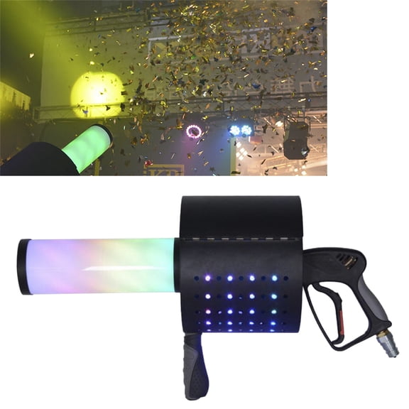 Shzicmy LED CO2 Gun + LED Confetti Cannon Machine CO2 Jet Stage Event For DJ Club Party
