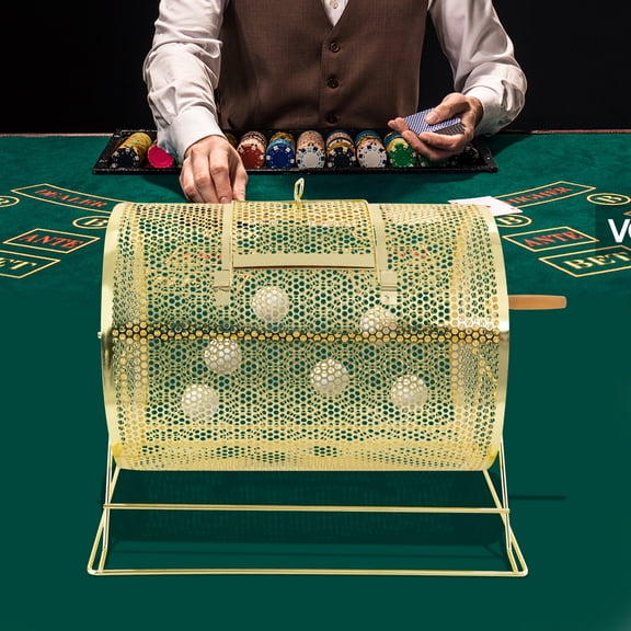 Shzicmy Large Raffle Ticket Drum Lottery Cage Holds 5000 Ticket /200-300 Ping-pong Balls