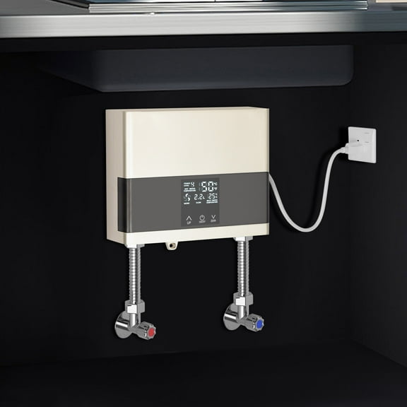 Shzicmy Mini Electric Tankless Hot Water Heater Constant Temperature Remote Control 110V