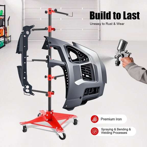 Shzicmy Paint Stand, Center Post Adjustable, 48" Rotating Bumper Hanger Holder for Auto Body Shop