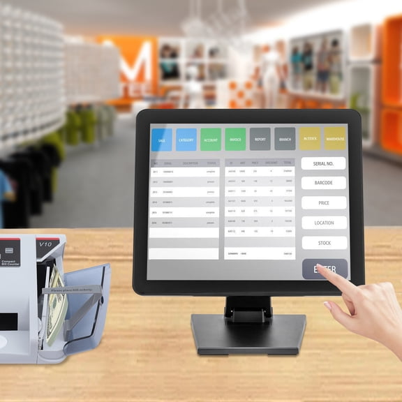 Shzicmy Retail POS Monitor For Cash Register Express Complete Point of Sale System PC