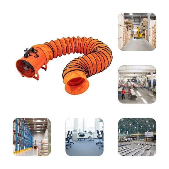 Shzicmy SHT 30 16' Duct 2295 CFM 520 Watt 110 Volt Steel Extractor Ventilation Fan 71 DBA, Yellow