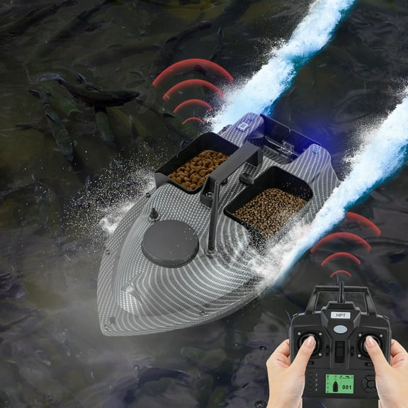 Shzicmy Saltwater Fishing Surfer Bait Boat for Beach Fishing with Waterproof Hull GPS