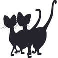 thumbnail image 1 of Si and Am Cat Lady Tramp Cartoon Characters Decors Wall Sticker Art Design Decal for Girls Boys Kids Room Bedroom Nursery Kindergarten House Home Decor Stickers Wall Art Vinyl Decoration (40x40 inch), 1 of 1