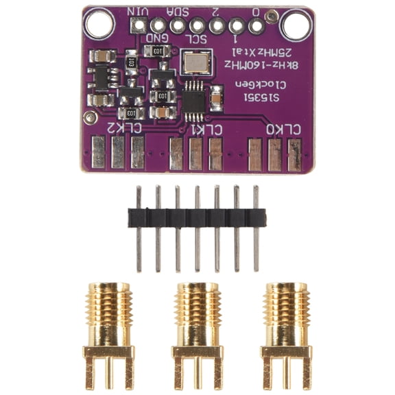 Si5351A I2C 25Mhz Clock Generator Breakout Board 8Khz To 160Mhz For D9I2,1*Clock Generator Breakout Board 7*pin,