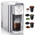 thumbnail image 1 of SiFENE 3-in-1 Single Serve Coffee Maker for K Cup Pods, Ground Coffee & Tea, Removable Water Reservoir, Compact Brewer for Kitchen, Office & Dorm Use, White, 1 of 8