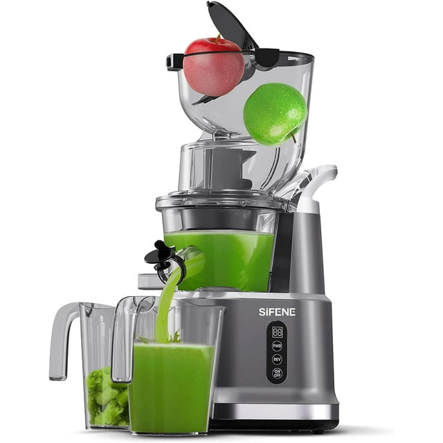 SiFENE Cold Press Juicer Machines, Wide Mouth Whole Slow Masticating