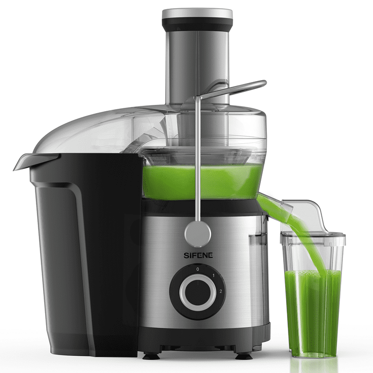 SIFENE 1300W Juicer Machine 3.2 Wide Feed Easy Clean for Whole Fruits Vegetables Silver New