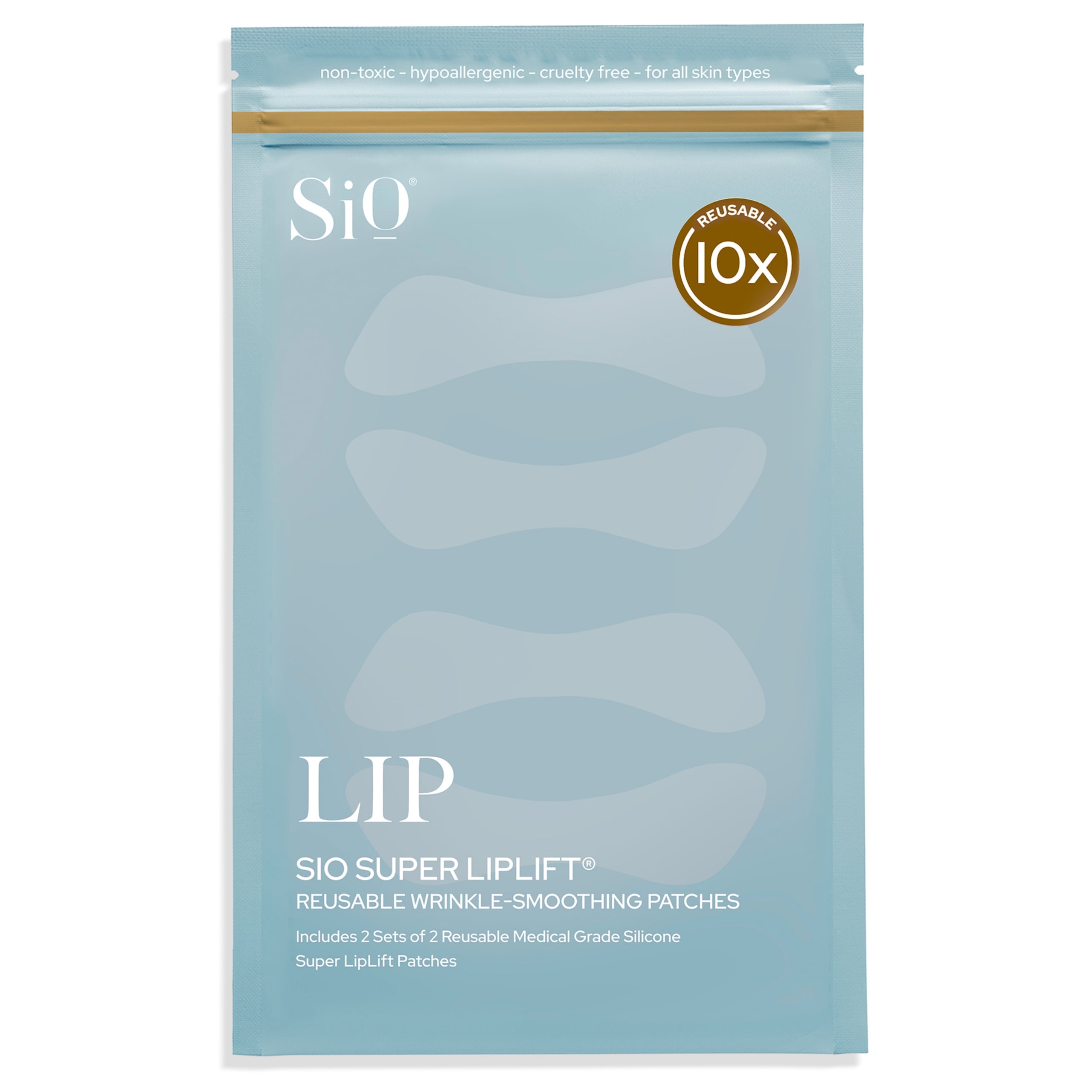 SiO Beauty Super LipLift - Smile & Lip Anti-Wrinkle Patches 2 Week Supply - Overnight Smoothing Silicone Patches For Lip & Smile Wrinkles And Fine Lines