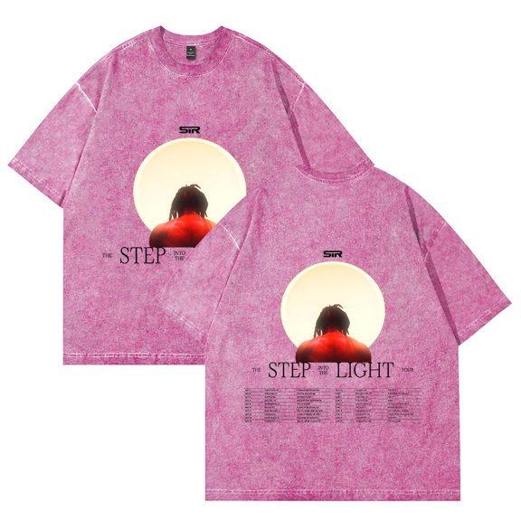 SiR The Step Into The Light Tour T-Shirt Cotton Vintage Wash Tee For Women/Men Short Sleeve Tshirt Streetwear