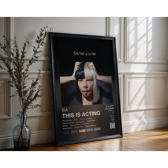 Sia This Is Acting Album Cover Prints Music Gift Pop V1, Unframed Poster