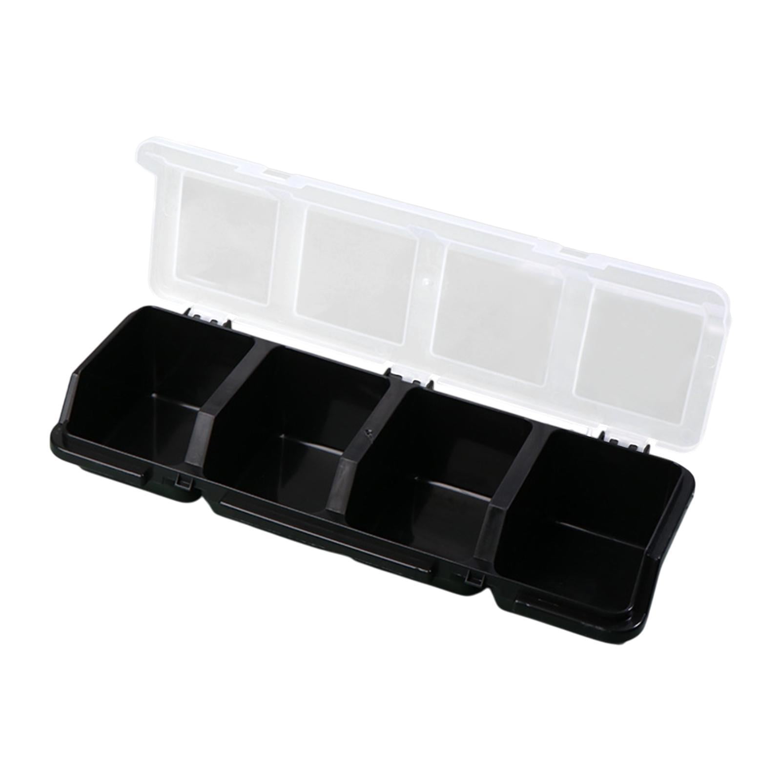 SiaBiced Screw Organizer Storage Bin Hardware Storage Box Carry Divided Storage Container Black